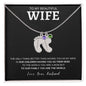 Wife - Only Thing Better - Custom Baby Feet Necklace with Birthstone Blk Back