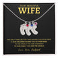 Wife - Only Thing Better - Custom Baby Feet Necklace with Birthstone Black Back W/Gold