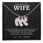 Wife - Only Thing Better - Custom Baby Feet Necklace with Birthstone Blk Back