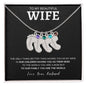 Wife - Only Thing Better - Custom Baby Feet Necklace with Birthstone Blk Back