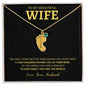 Wife - Only Thing Better - Custom Baby Feet Necklace with Birthstone Black Back W/Gold