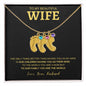 Wife - Only Thing Better - Custom Baby Feet Necklace with Birthstone Black Back W/Gold