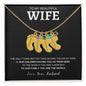 Wife - Only Thing Better - Custom Baby Feet Necklace with Birthstone Blk Back
