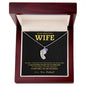 Wife - Only Thing Better - Custom Baby Feet Necklace with Birthstone Black Back W/Gold