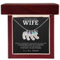 Wife - Only Thing Better - Custom Baby Feet Necklace with Birthstone Blk Back