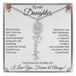 🎁Gift To My Baby Girl Daughter - Flower Name Necklace With Message Card