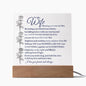 To My Wife...Meeting You Acrylic Plaque W/LED