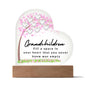 Personalized  Grandchildren's Names Heart Acrylic Plaque 💖