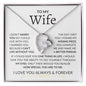 To My Wife- Missing Piece Forever Love Necklace
