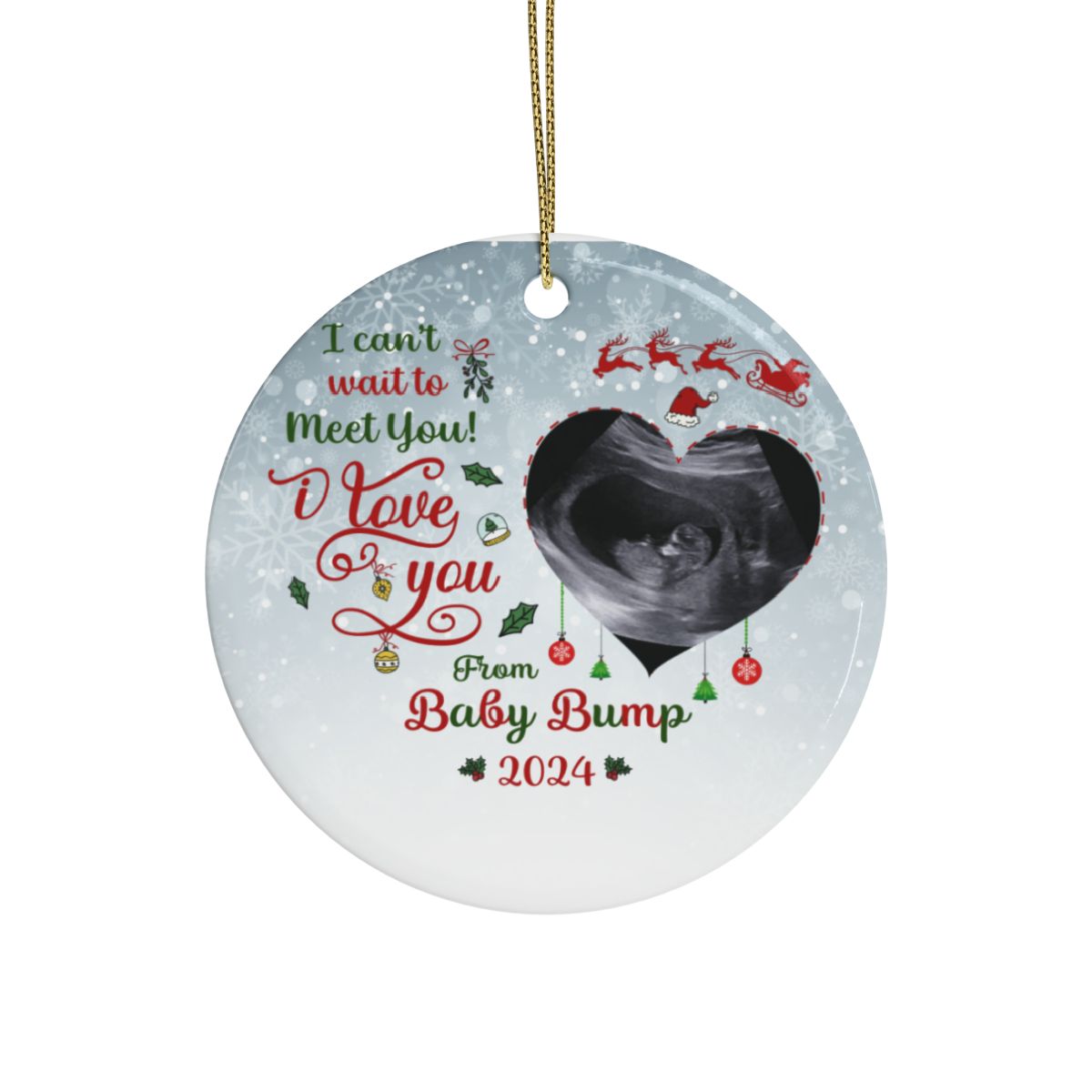 Baby Bump Ceramic Ornaments