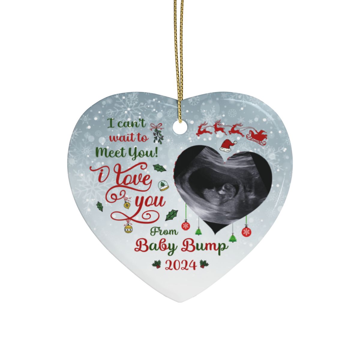 Baby Bump Ceramic Ornaments