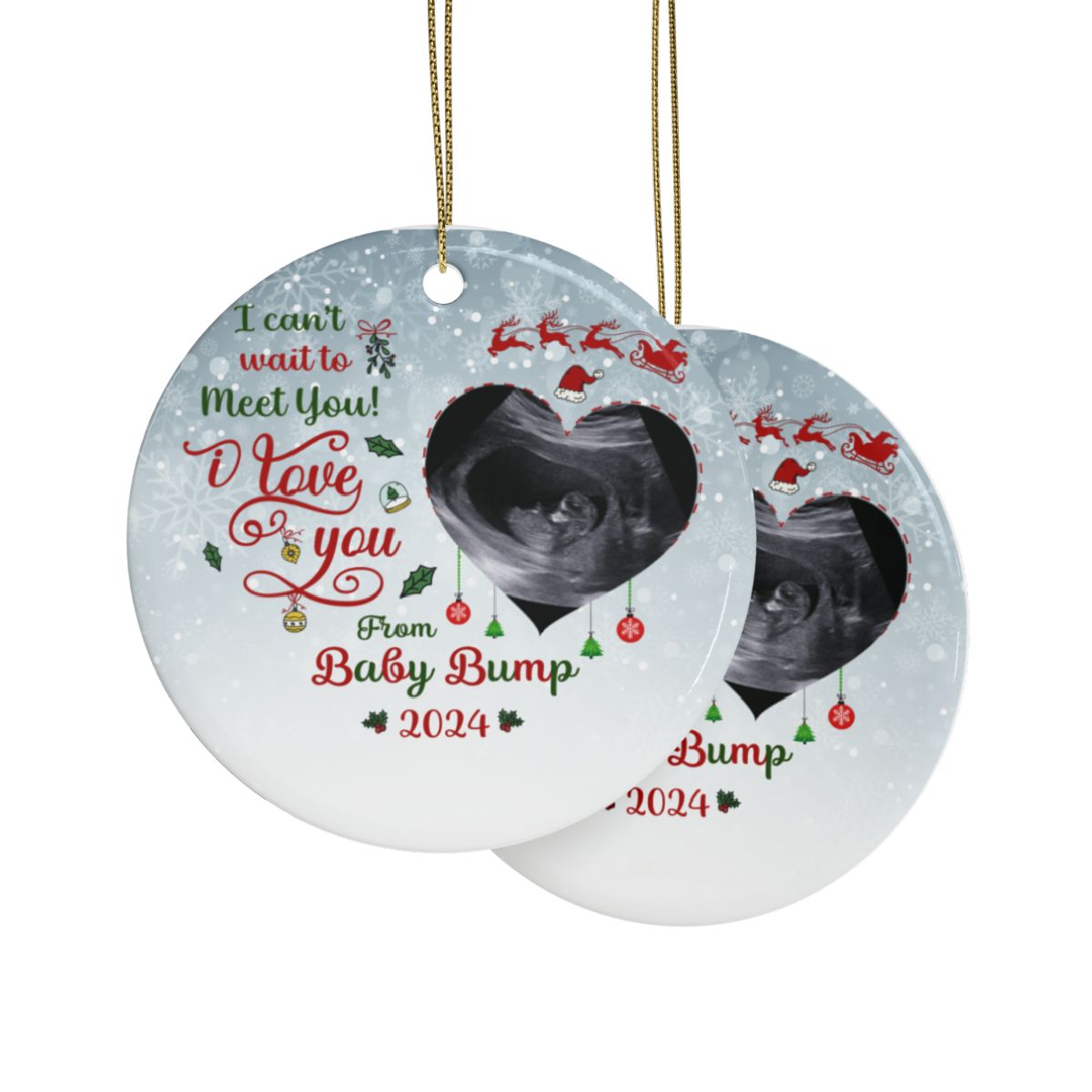 Baby Bump Ceramic Ornaments