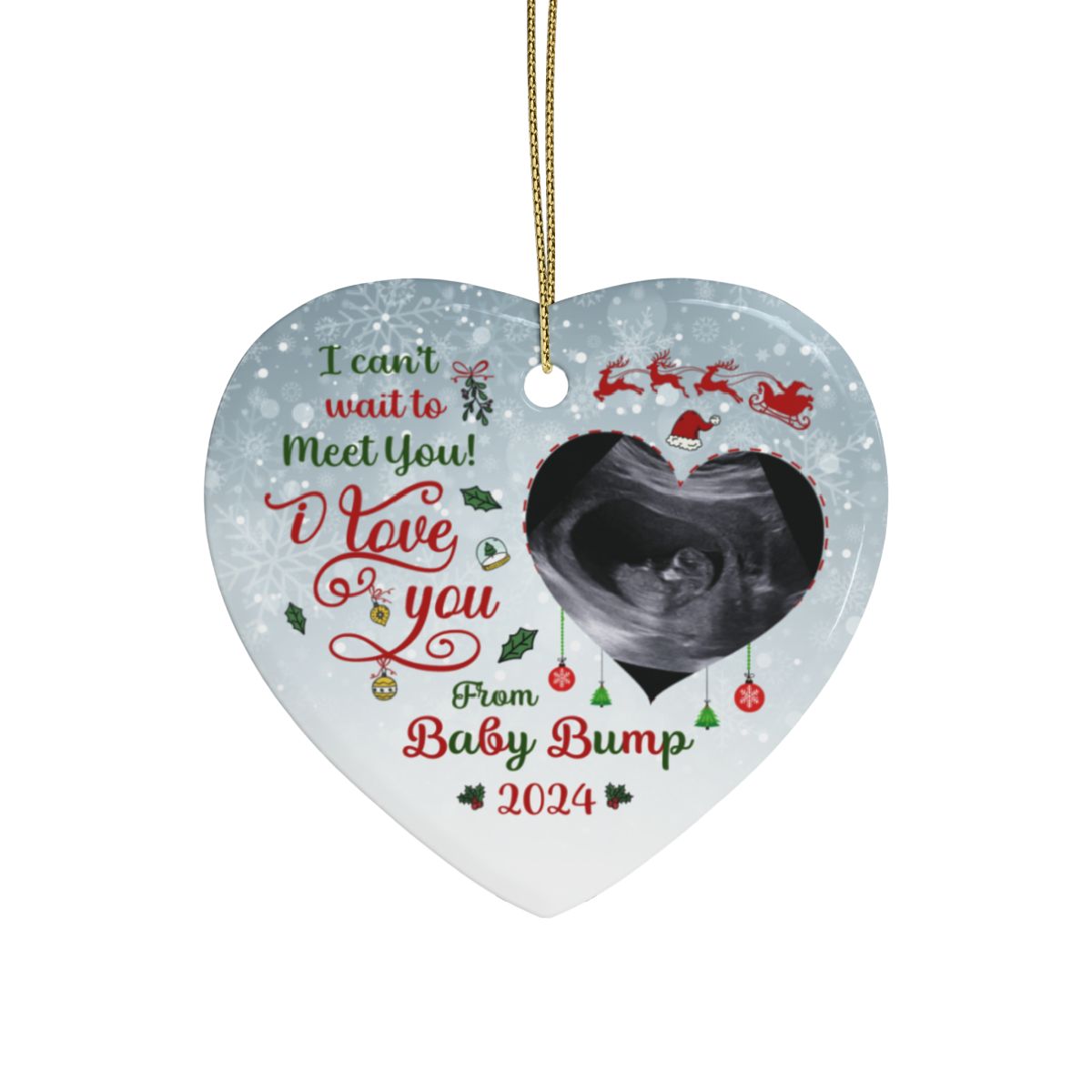 Baby Bump Ceramic Ornaments