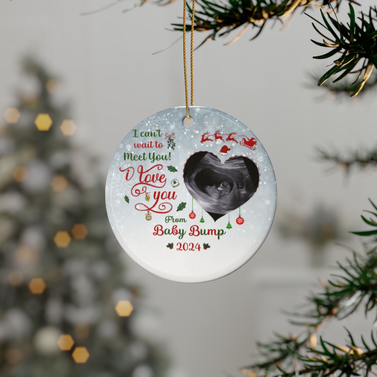Baby Bump Ceramic Ornaments