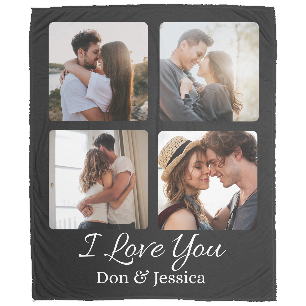 Personalized Couple Photo Blanket