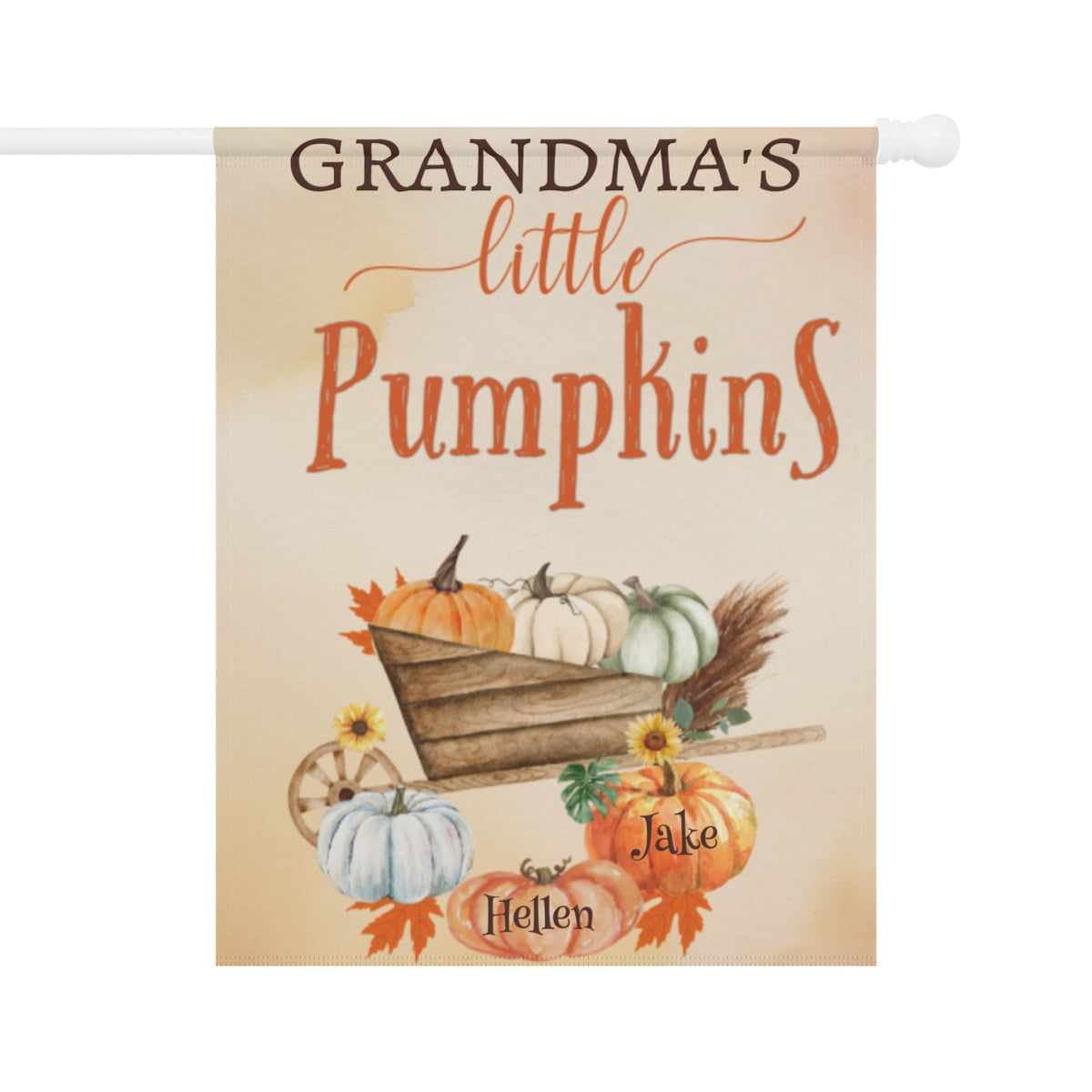 Grandma's Little Pumpkins – Personalized Garden & House Flag Fall Decoration