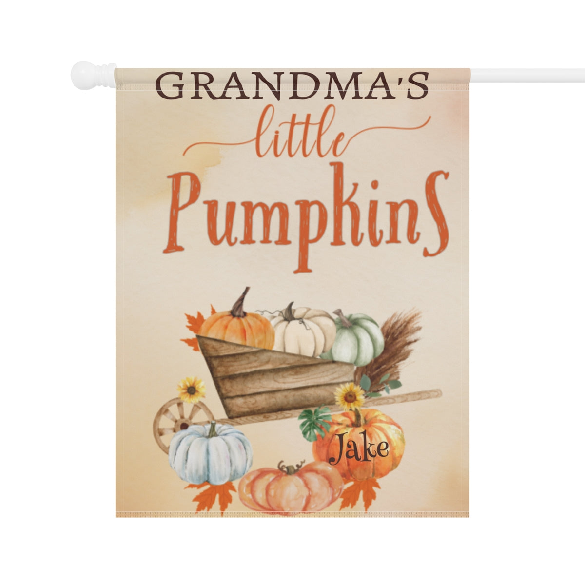 Grandma's Little Pumpkins – Personalized Garden & House Flag Fall Decoration