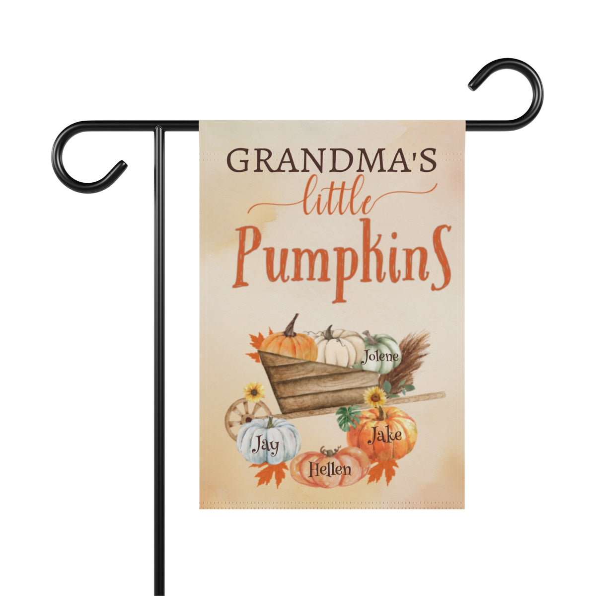 Grandma's Little Pumpkins – Personalized Garden & House Flag Fall Decoration