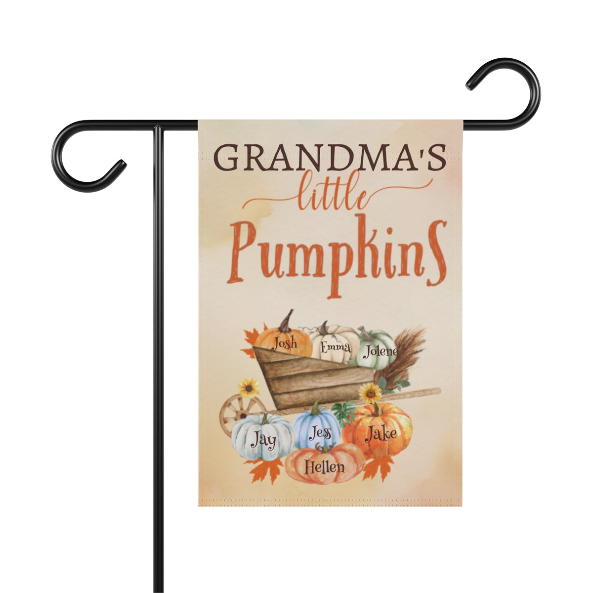 Grandma's Little Pumpkins – Personalized Garden & House Flag Fall Decoration