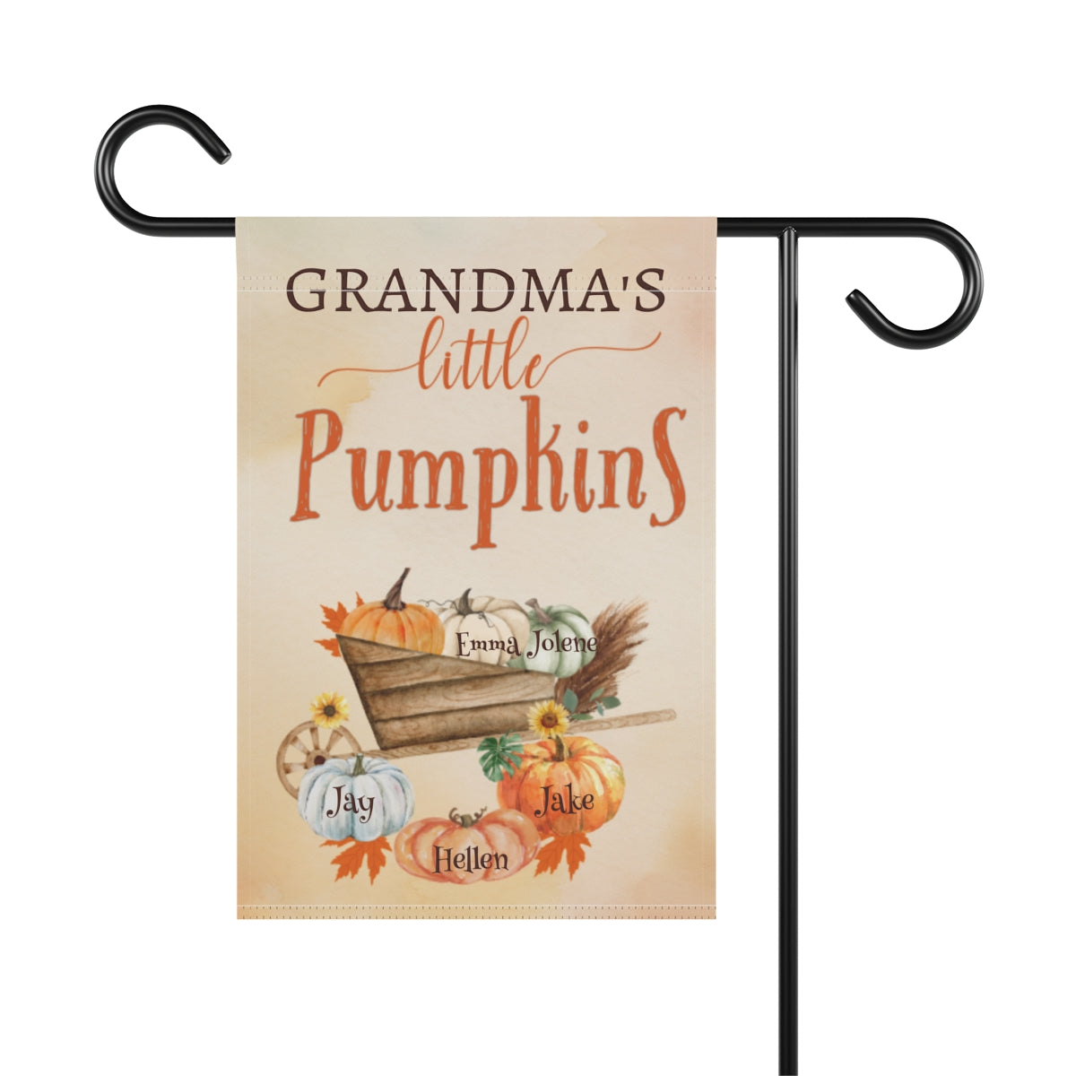 Grandma's Little Pumpkins – Personalized Garden & House Flag Fall Decoration